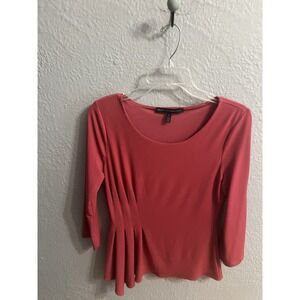 White House Black Market Blouse Womens Light‎ Mauve Size Small 3/4 Sleeve